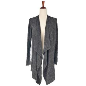 BAREFOOT DREAMS CozyChic Lite Calypso Open Drape Cardigan Black/Brown Size S/M